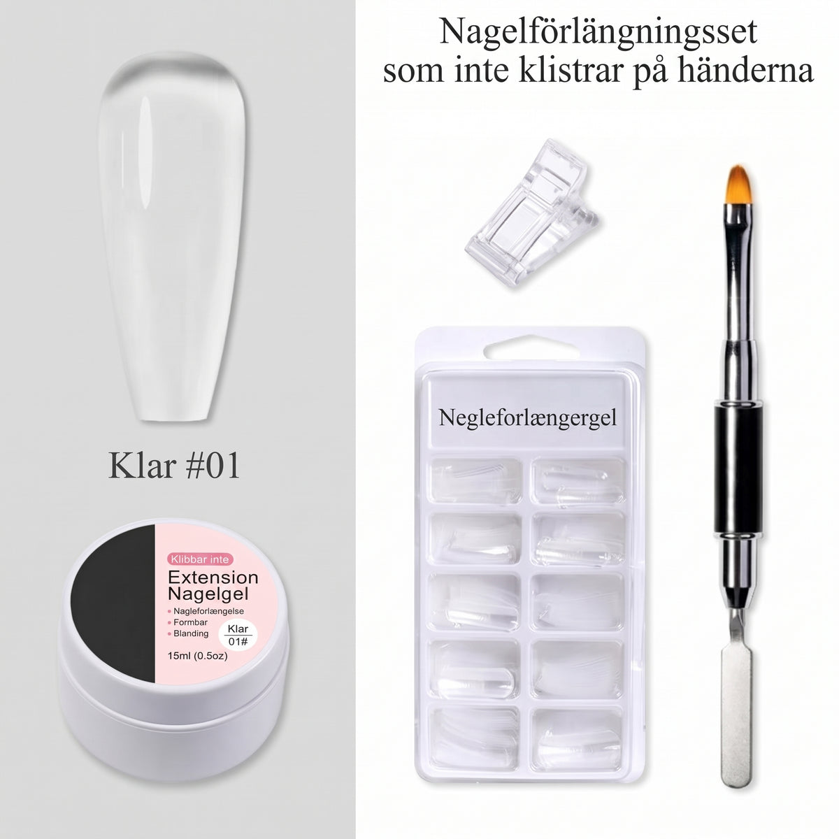 Formbar Nagelgel (15 ml) – Perfekt för Nagelförlängning och 3D-Nagelkonst
