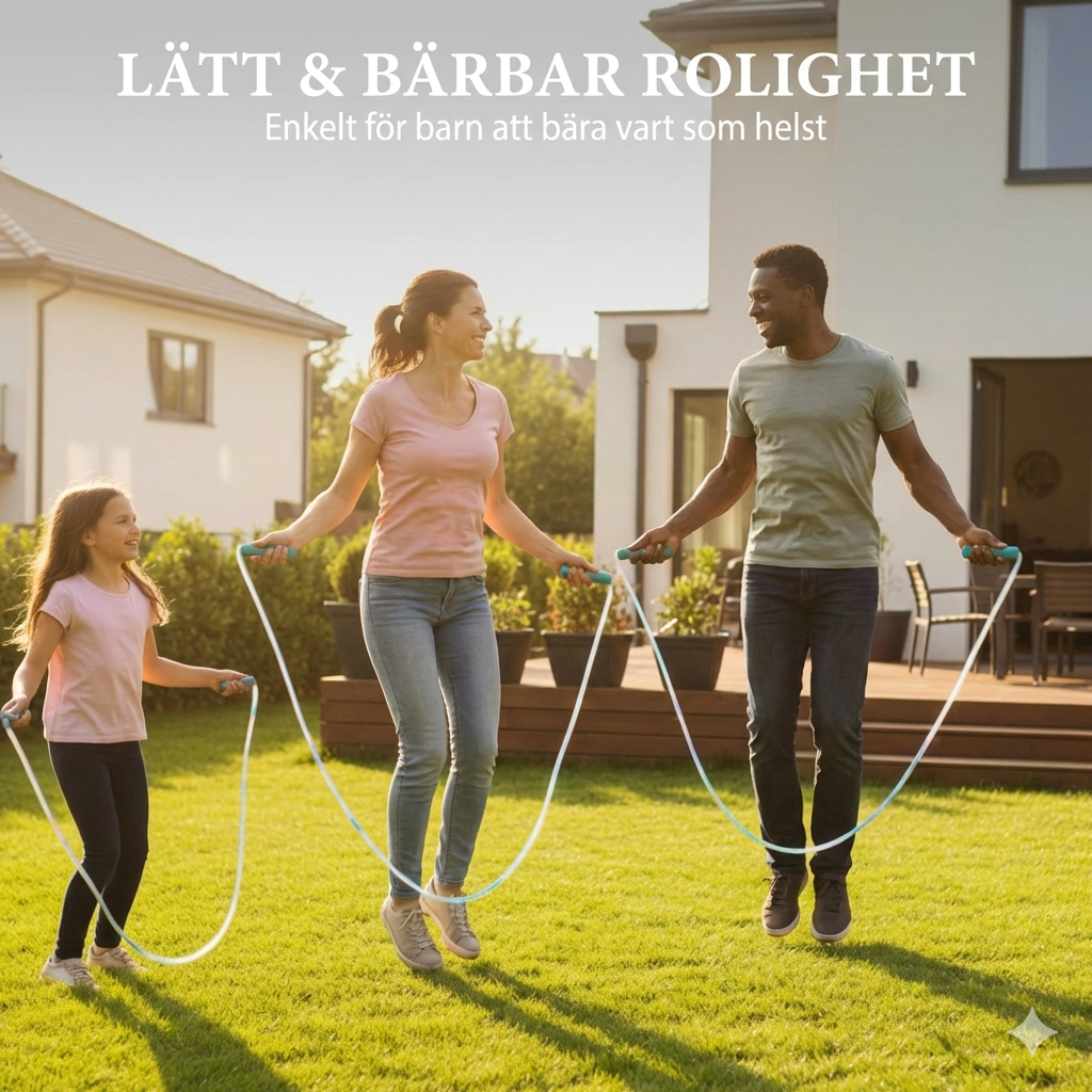 Lysande LED-Hopprep för Barn – Justerbar Längd & 3 Ljuslägen