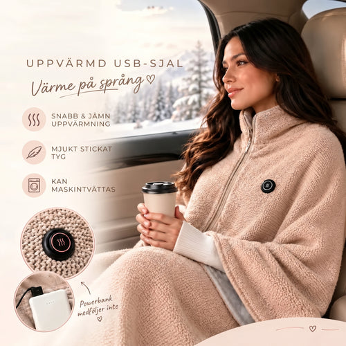 Bärbar elektrisk värmefilt / Sjal – Den ultimata presenten för de kalla månaderna