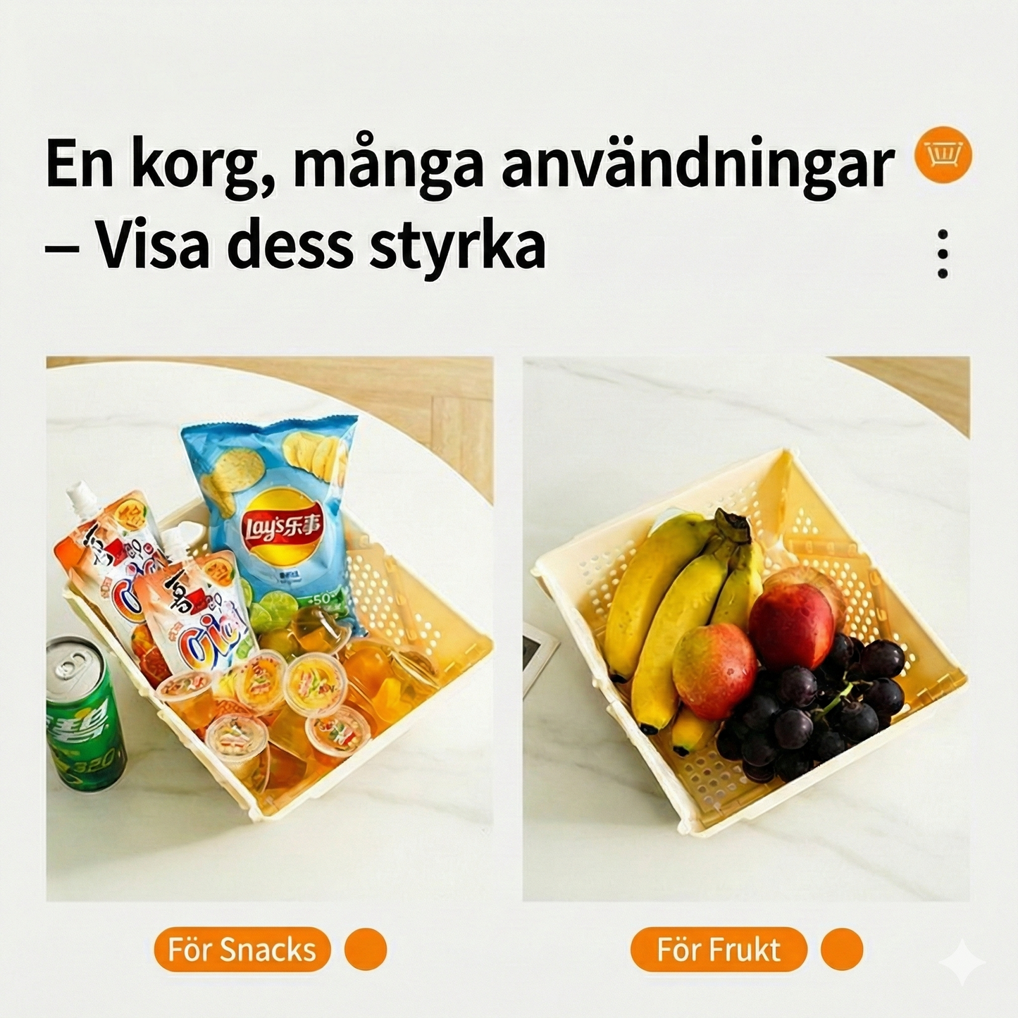 Hopfällbar Förvaringskorg för Kök och Hem