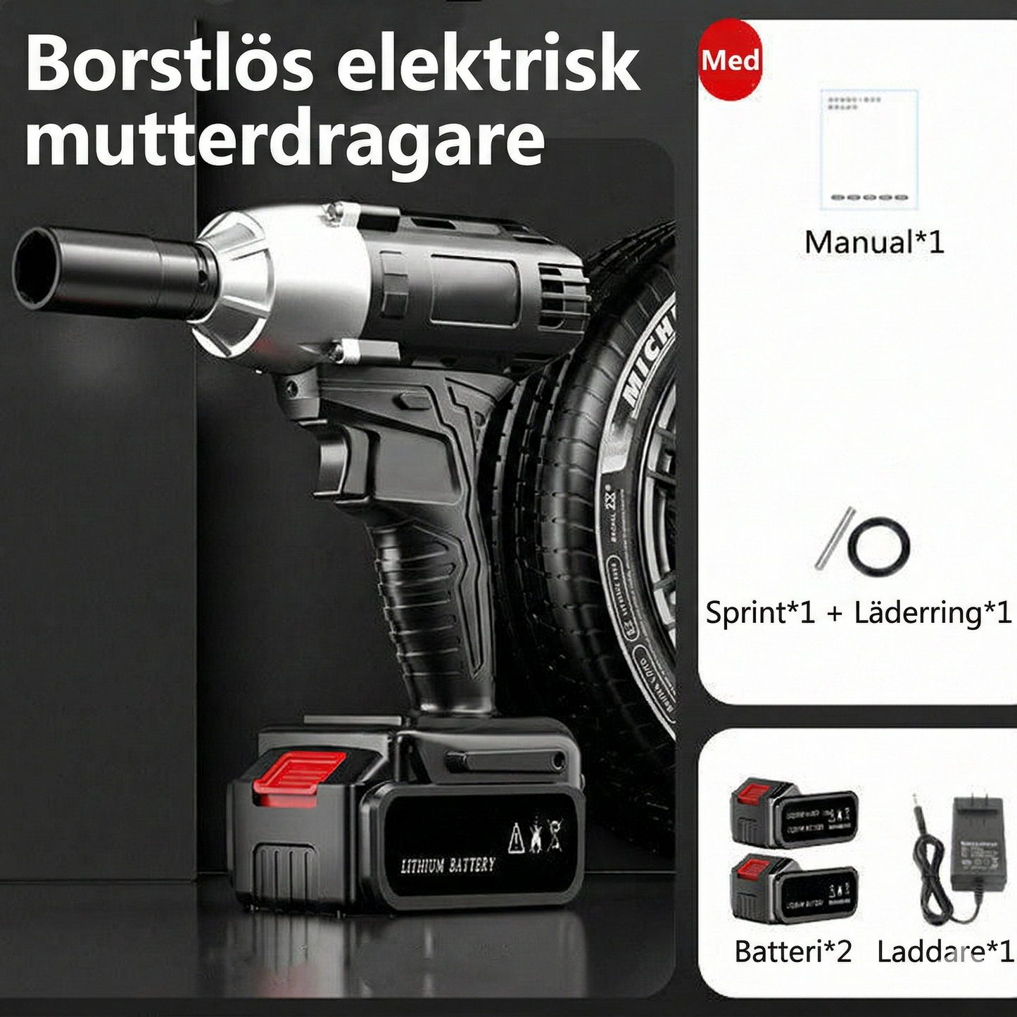 Borstlös elektrisk mutterdragare för ultimat kraft och precision