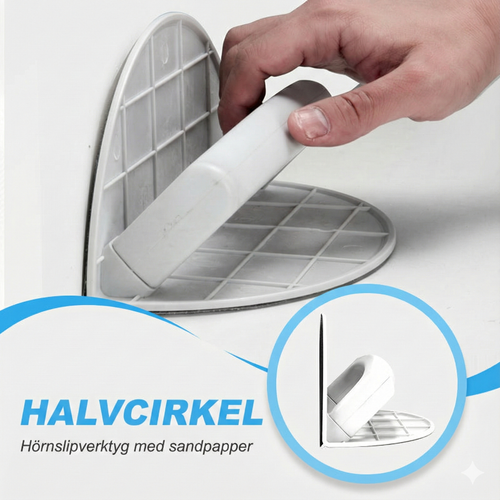 Halvrund Handslip för Hörn & Kurvor