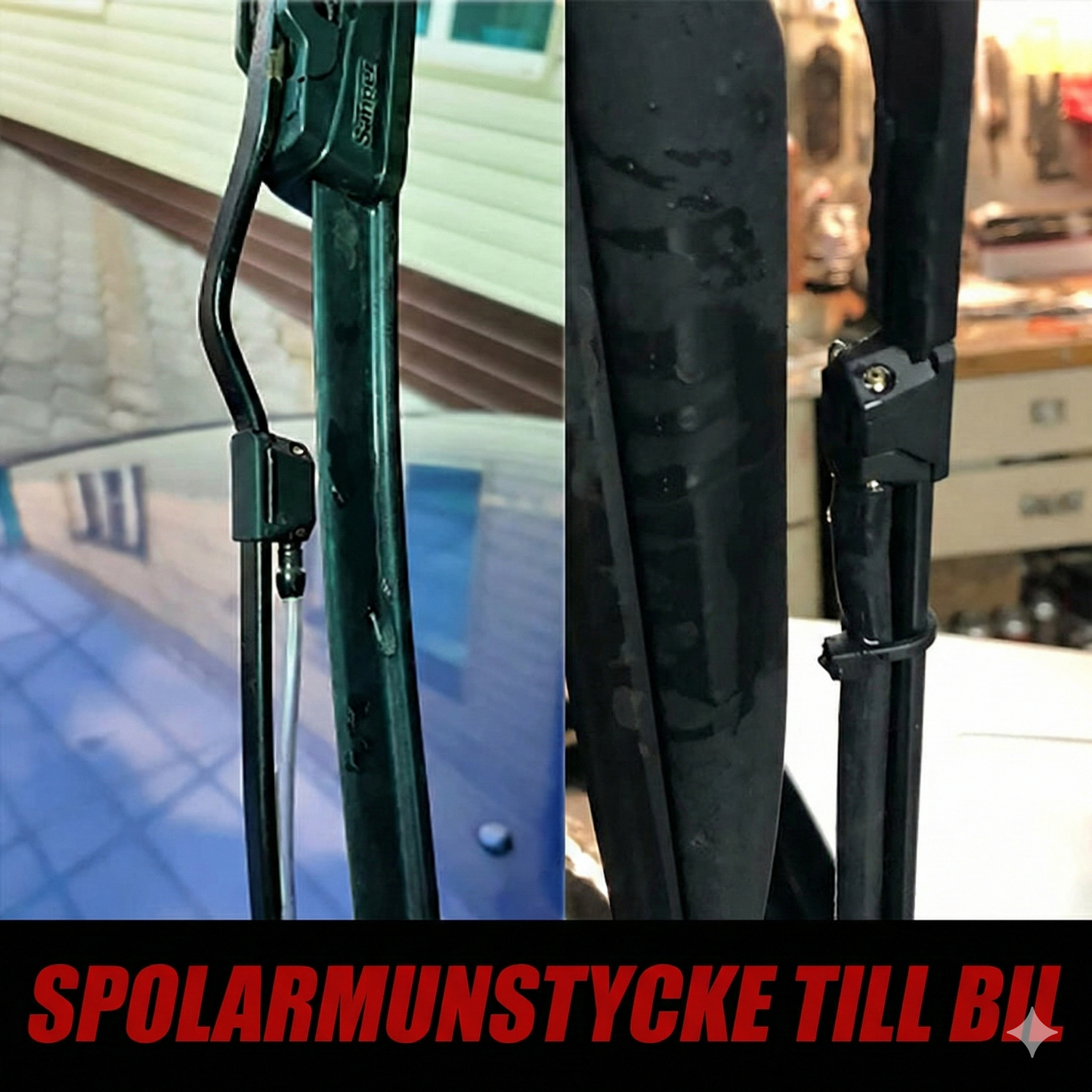 Universella Spolmunstycken med 4-vägs Spray för Vindrutan
