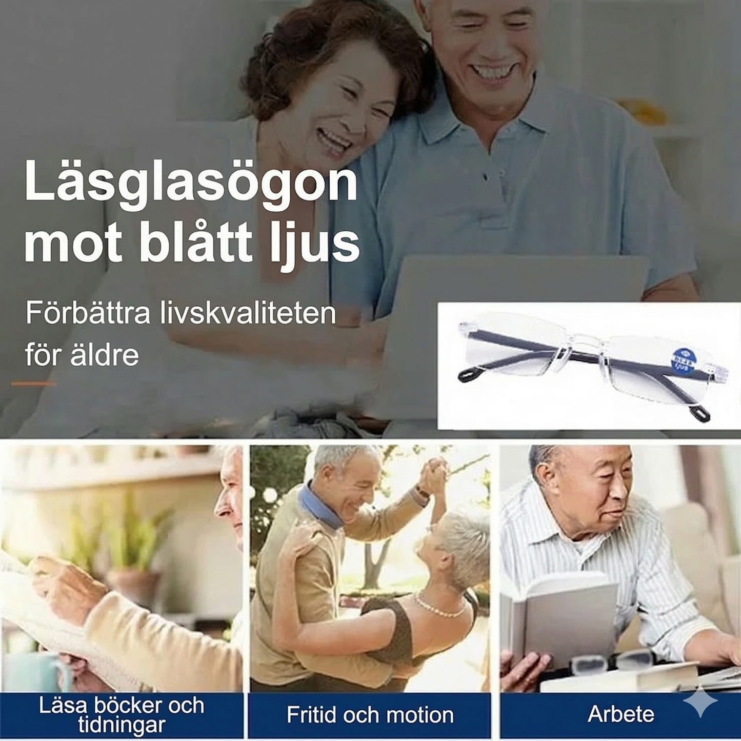 Multifokala Läsglasögon med Automatisk Styrka
