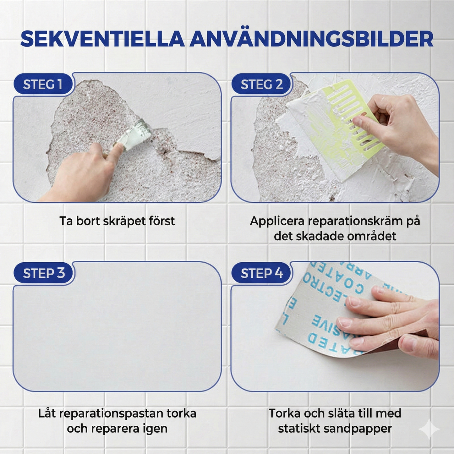 Vattentät Väggreparationspasta med Nanosilver – Anti-mögel & Giftfri