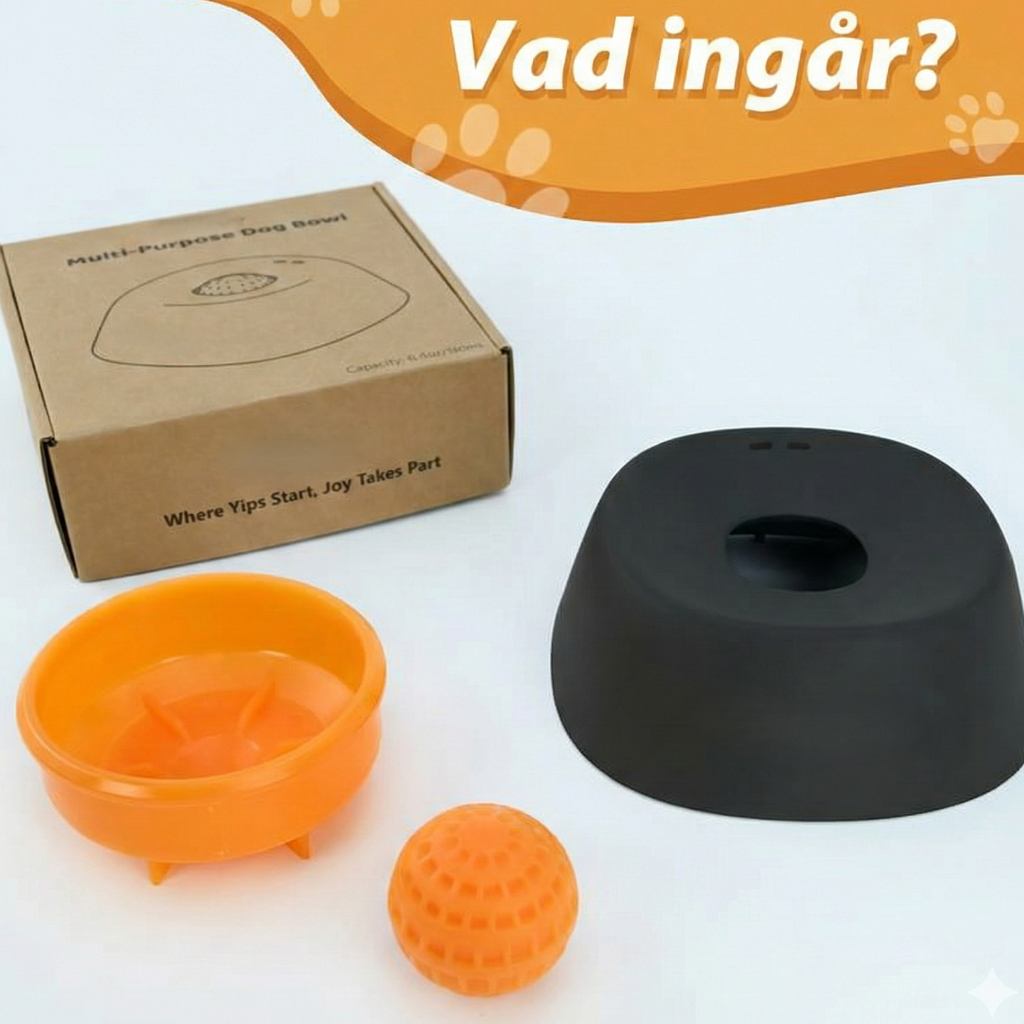 Slow Feeder Skål med Rullande Kula för Flytande Föda