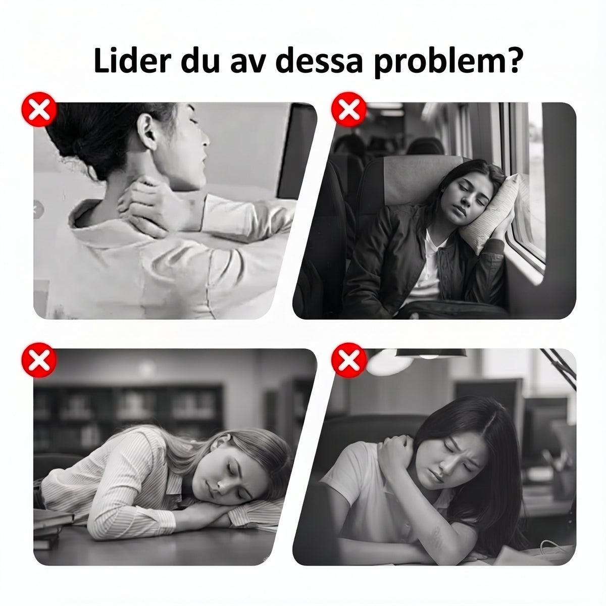 Bärbar uppblåsbar ergonomisk reskudde – 360° nackstöd & 45° perfekt vinkel för resan
