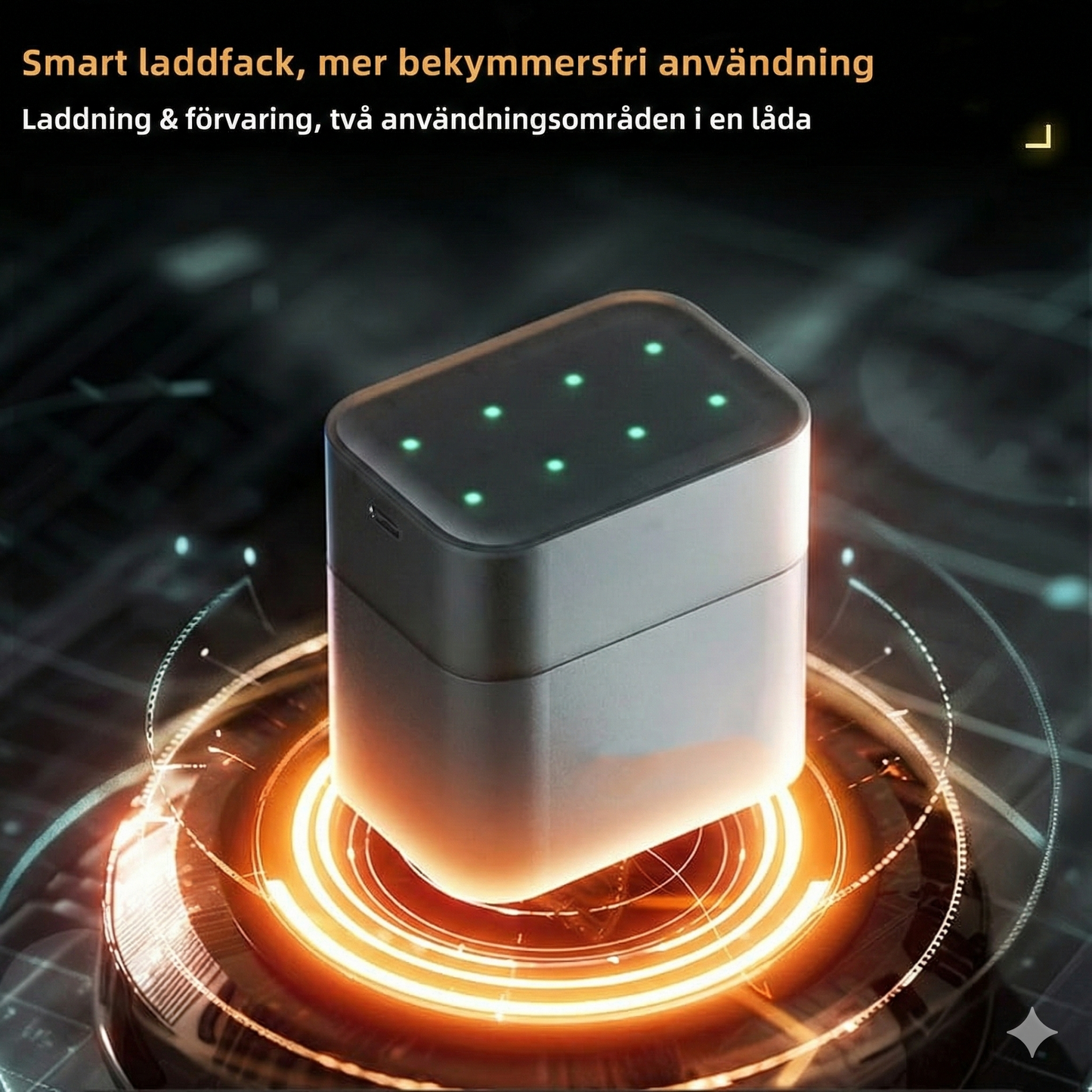 Litiumjonbatteri med Integrerat Laddningsfodral – Portabelt och Säkert, Överbelastningsskydd för Nödsituationer och Camping