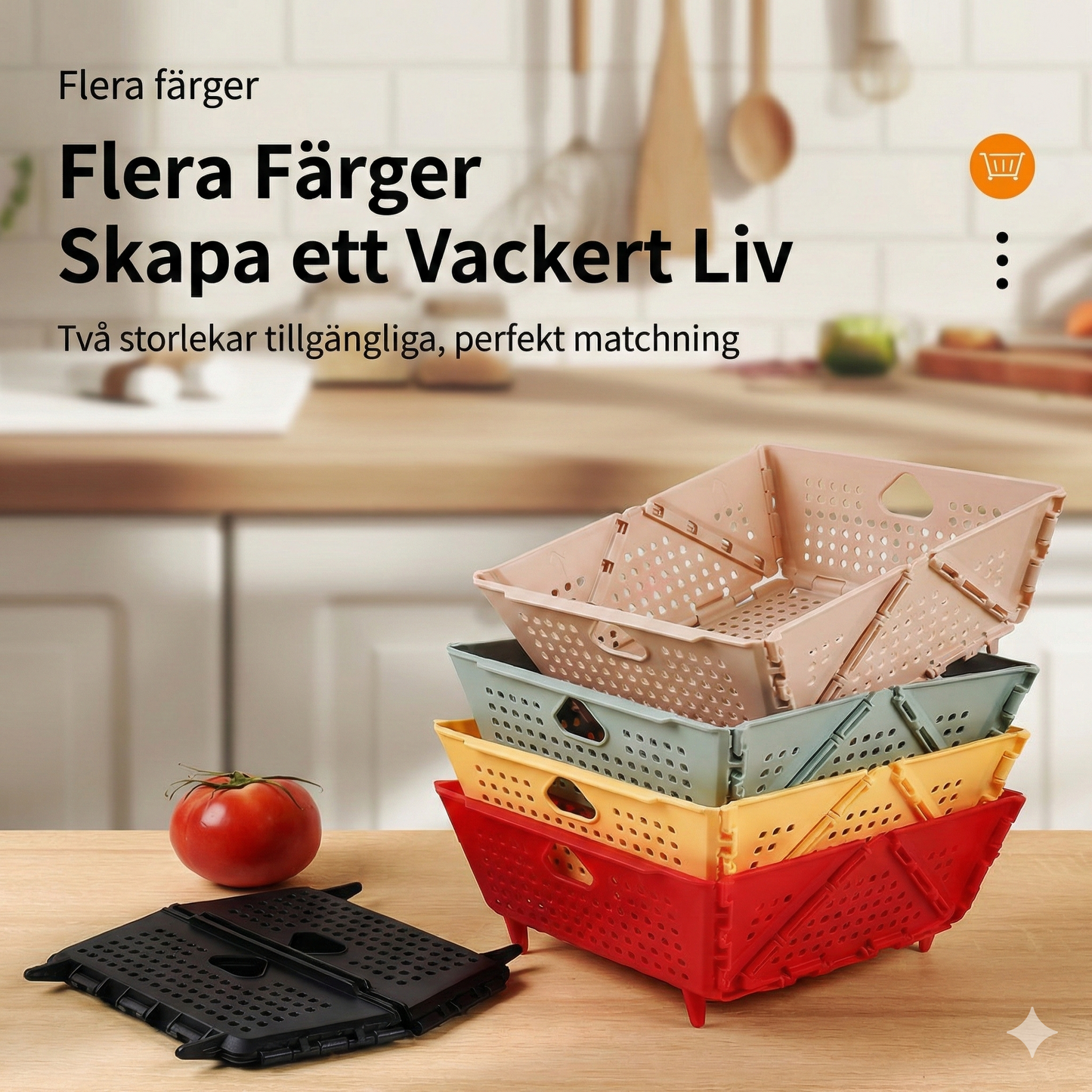 Hopfällbar Förvaringskorg för Kök och Hem