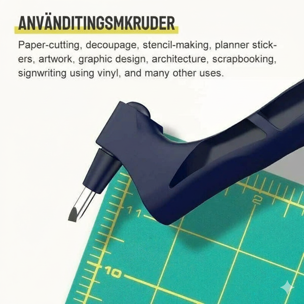 Säker Pysselkniv med 360° Roterande Blad