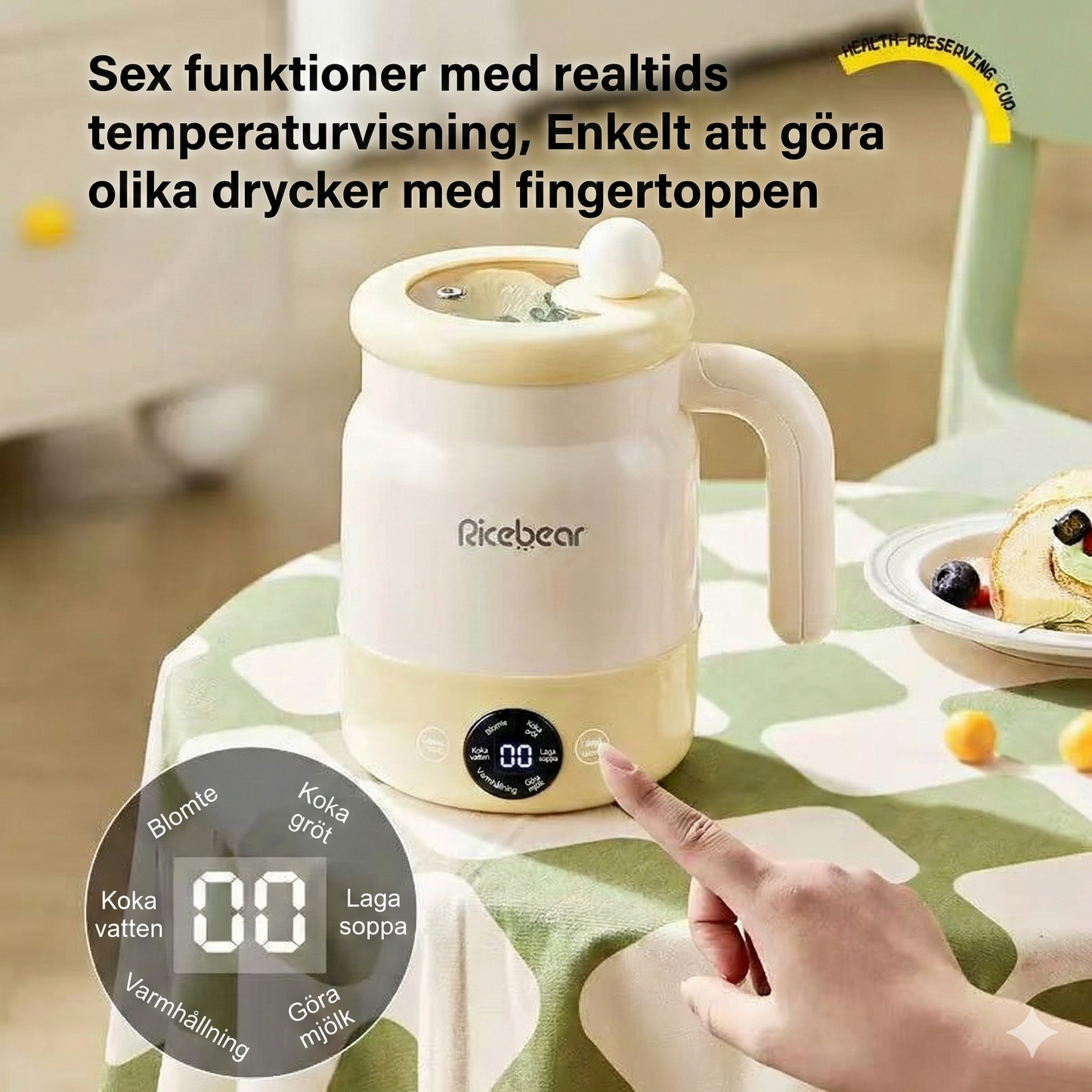 Mini-Vattenkokare & Mugg i Ett – Håller Värmen