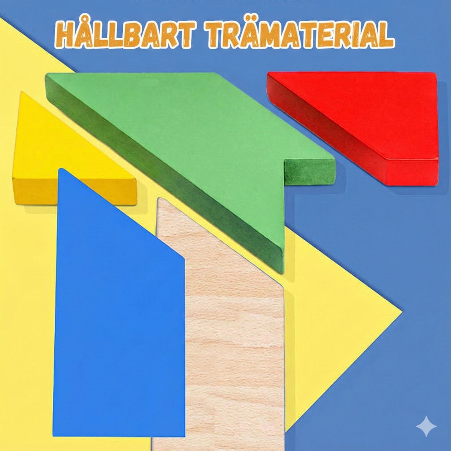 Pedagogiskt T-Pussel i Trä