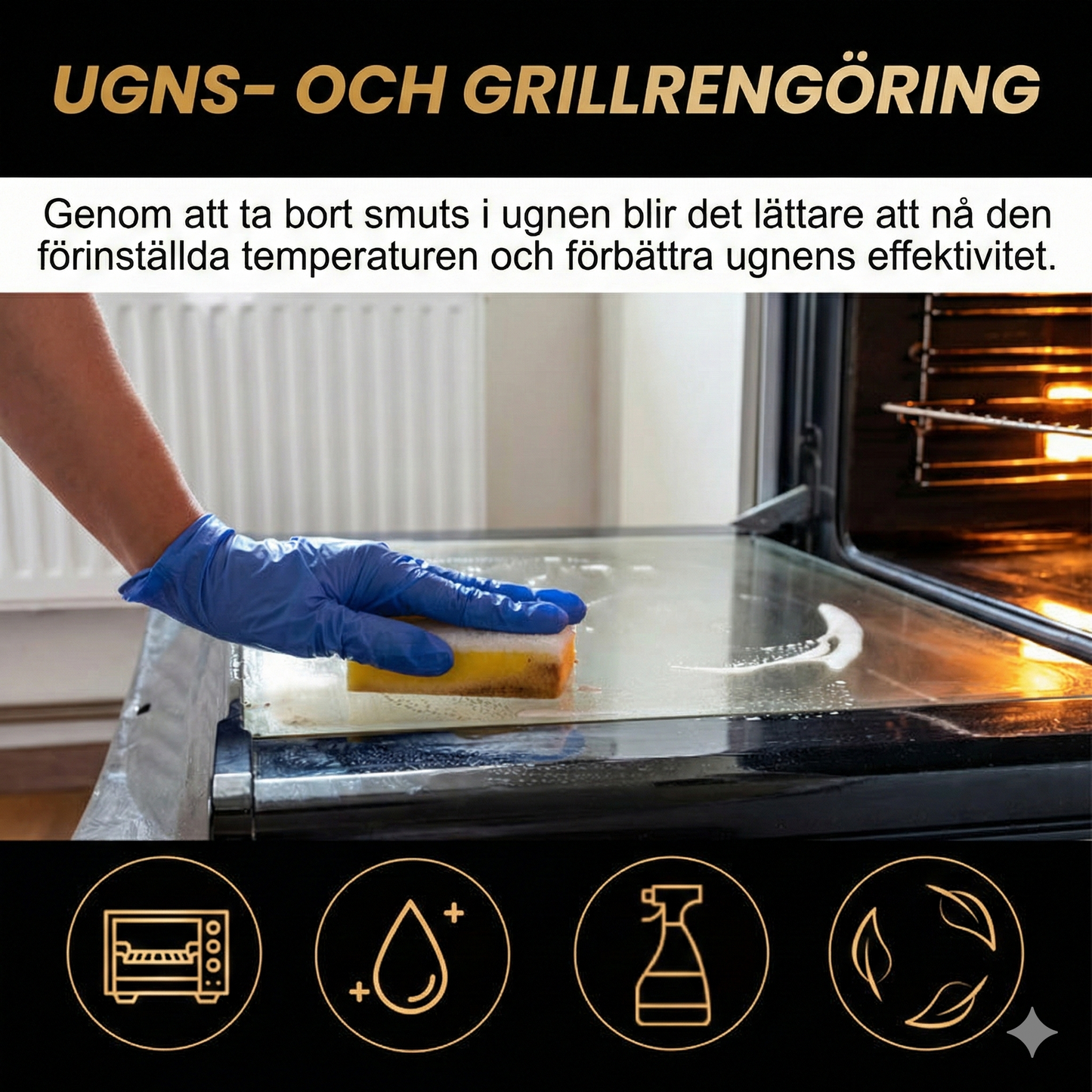 Kraftfull Ugns- & Grillrengöring – Tar bort inbränt fett