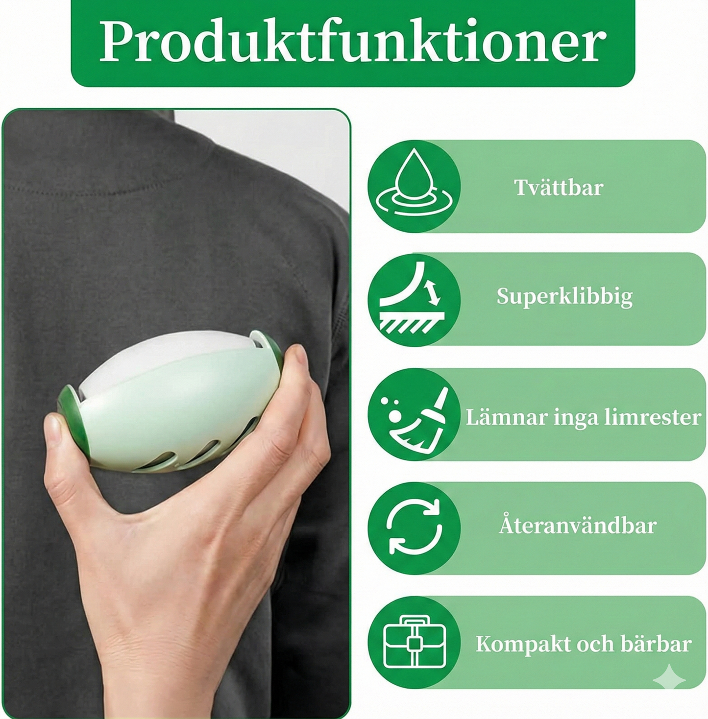Återanvändbar Luddrulle med Sköljbar Yta