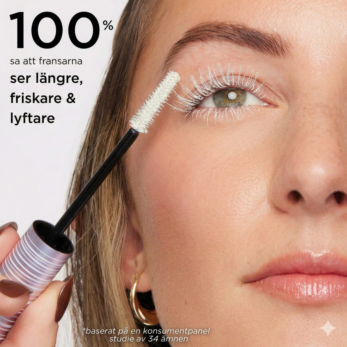 Volymgivande Mascara som Omsluter Fransarna och Inte Smular