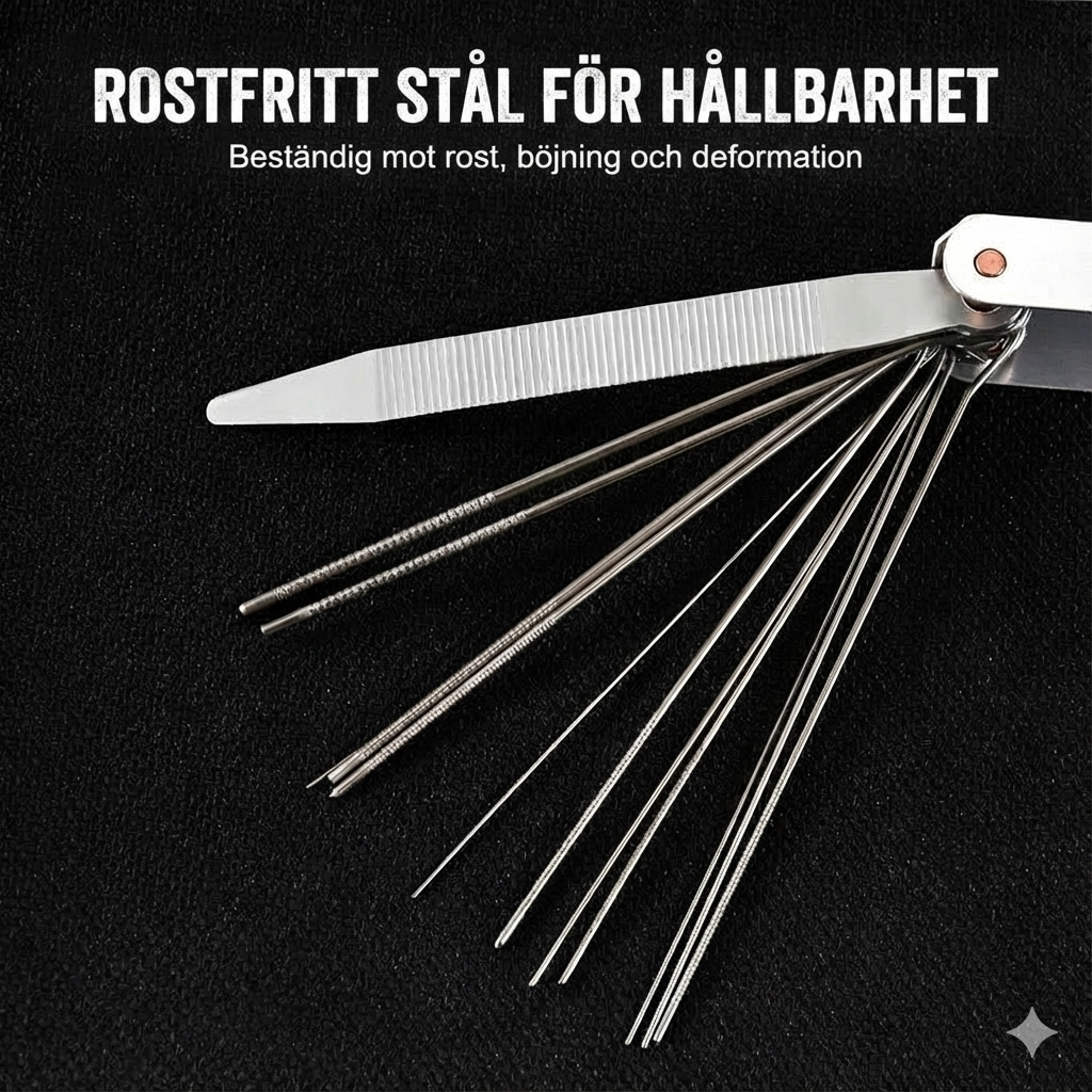 Rostfria Rengöringsnålar för Munstycken & Kanaler