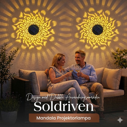 Solcellsdriven Mandalalampa i Metall – 2-i-1 Design