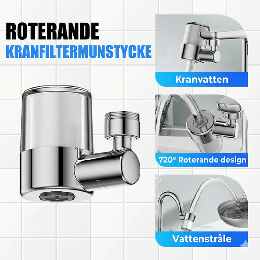 Universellt Kranmunstycke med Filter – 720° Roterbart