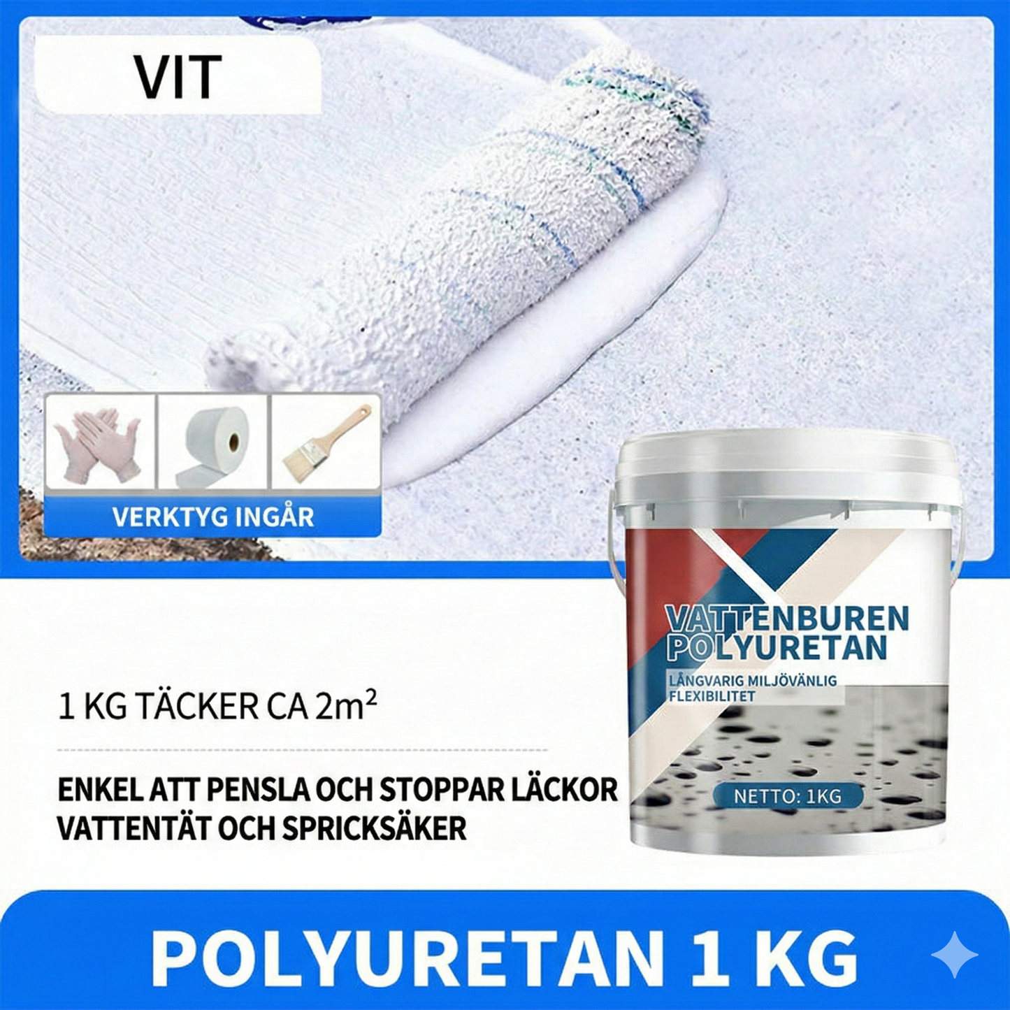 Vattentät Täckmassa med Hög Sprickbeständighet