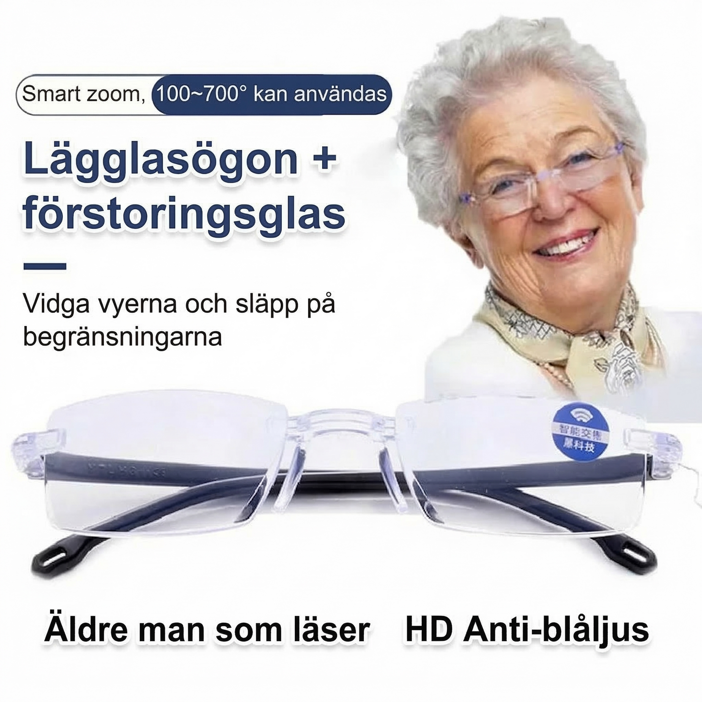 Multifokala Läsglasögon med Automatisk Styrka