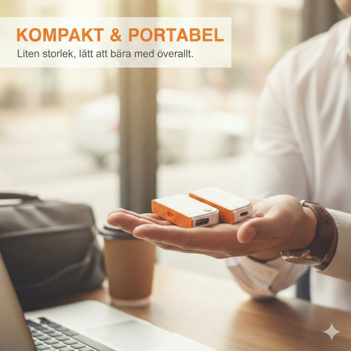 Kompakt Trådlös HDMI-Adapter – Spegla & Utvidga Skärmen