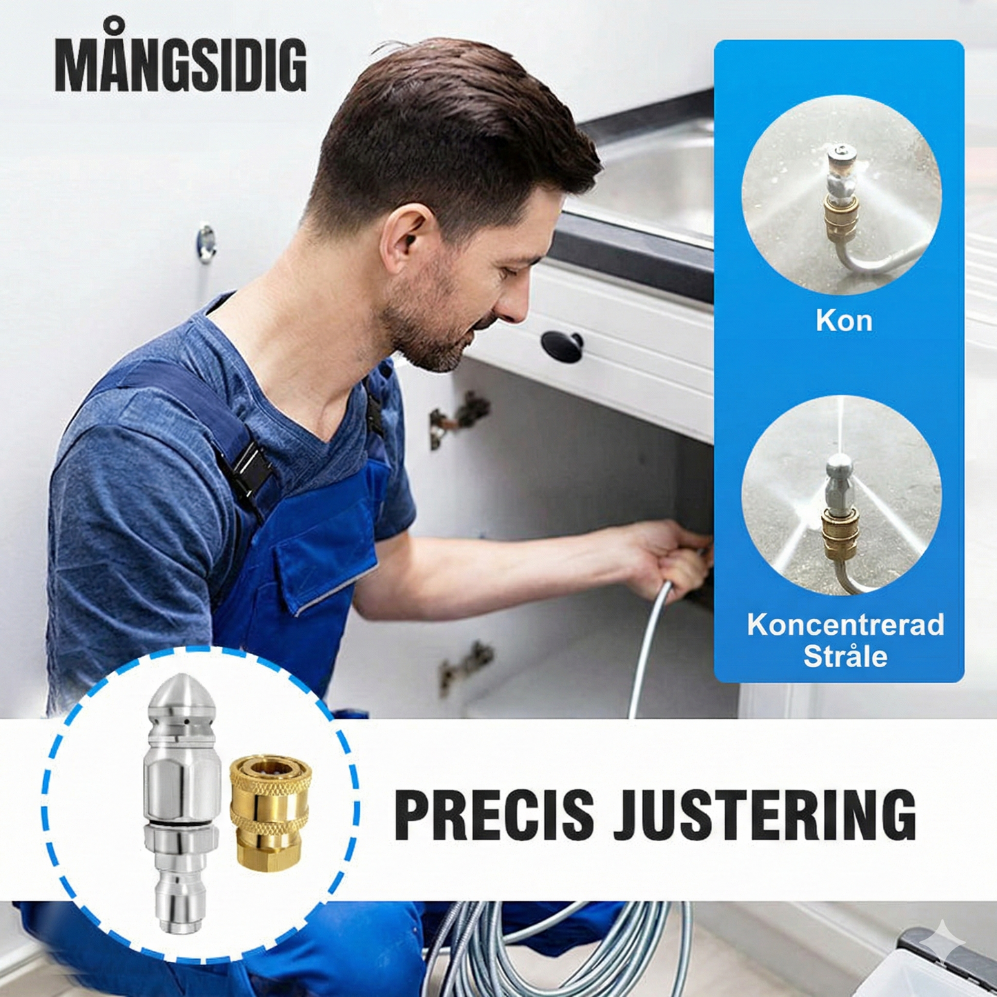 Professionellt Högtrycksmunstycke för Avloppsrensning
