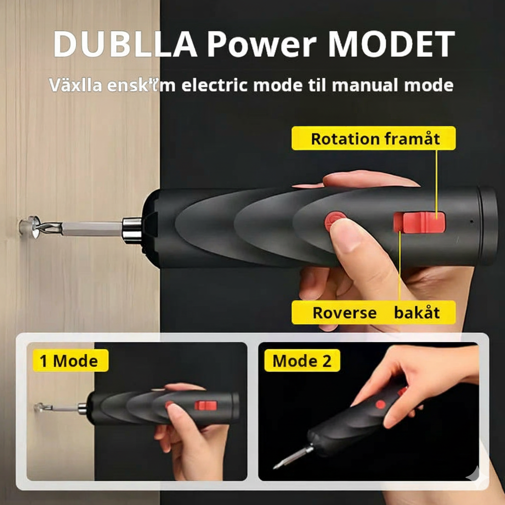 Hybrid Elskruvmejsel med 12 Bits