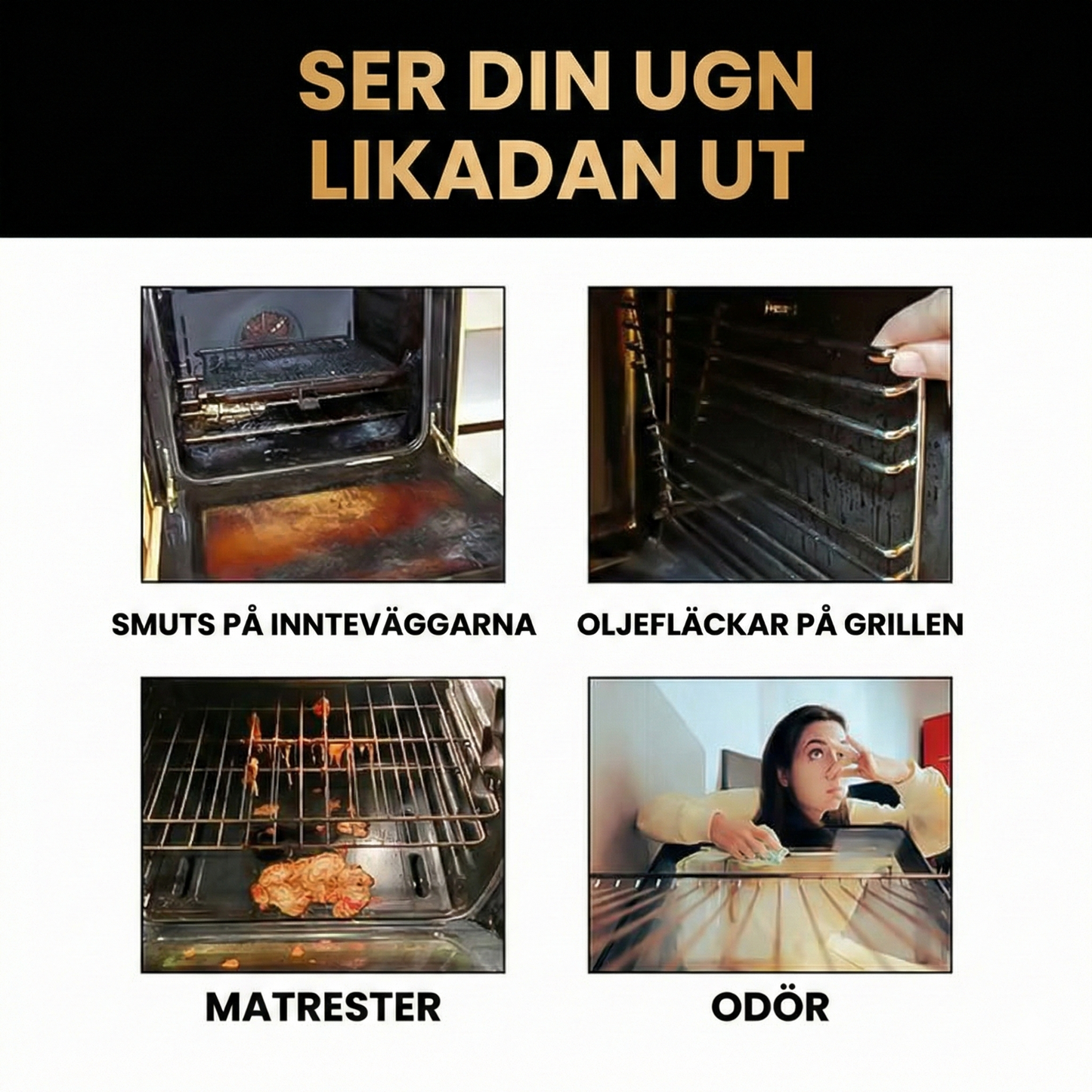 Kraftfull Ugns- & Grillrengöring – Tar bort inbränt fett