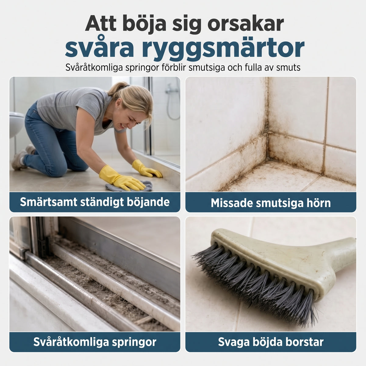 Multifunktionell golvskurborste med teleskopskaft – Nå alla hörn utan ansträngning