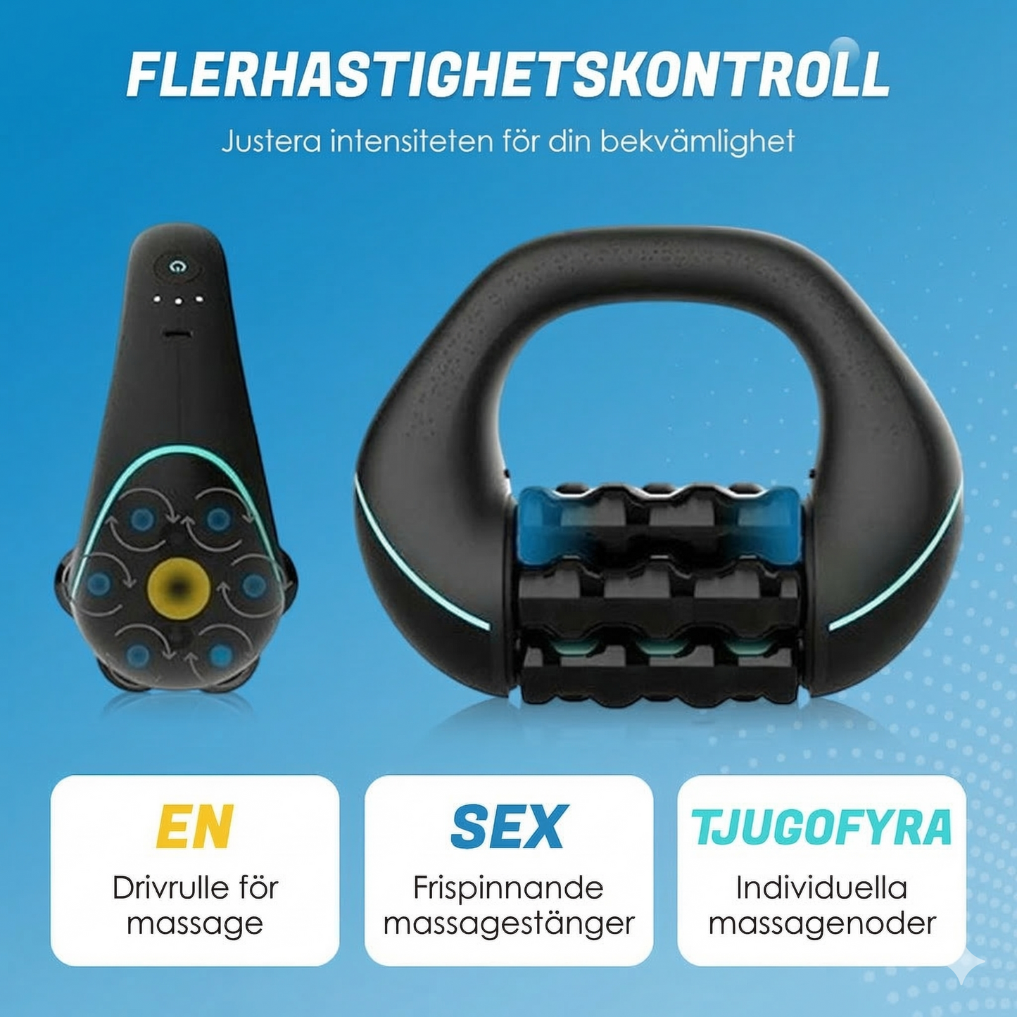 Uppladdningsbar Handmassageapparat med Rullfunktion