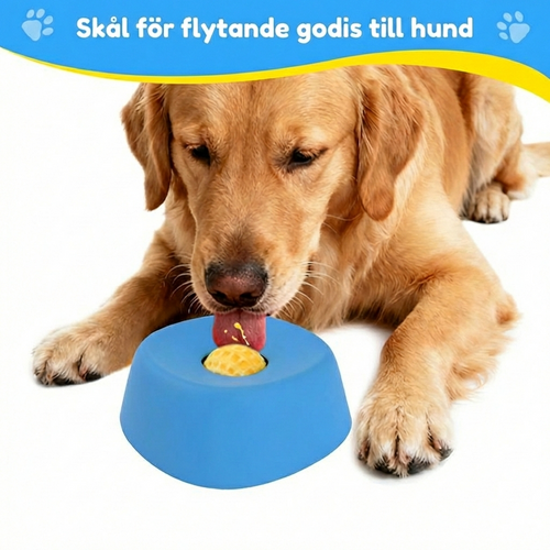 Slow Feeder Skål med Rullande Kula för Flytande Föda