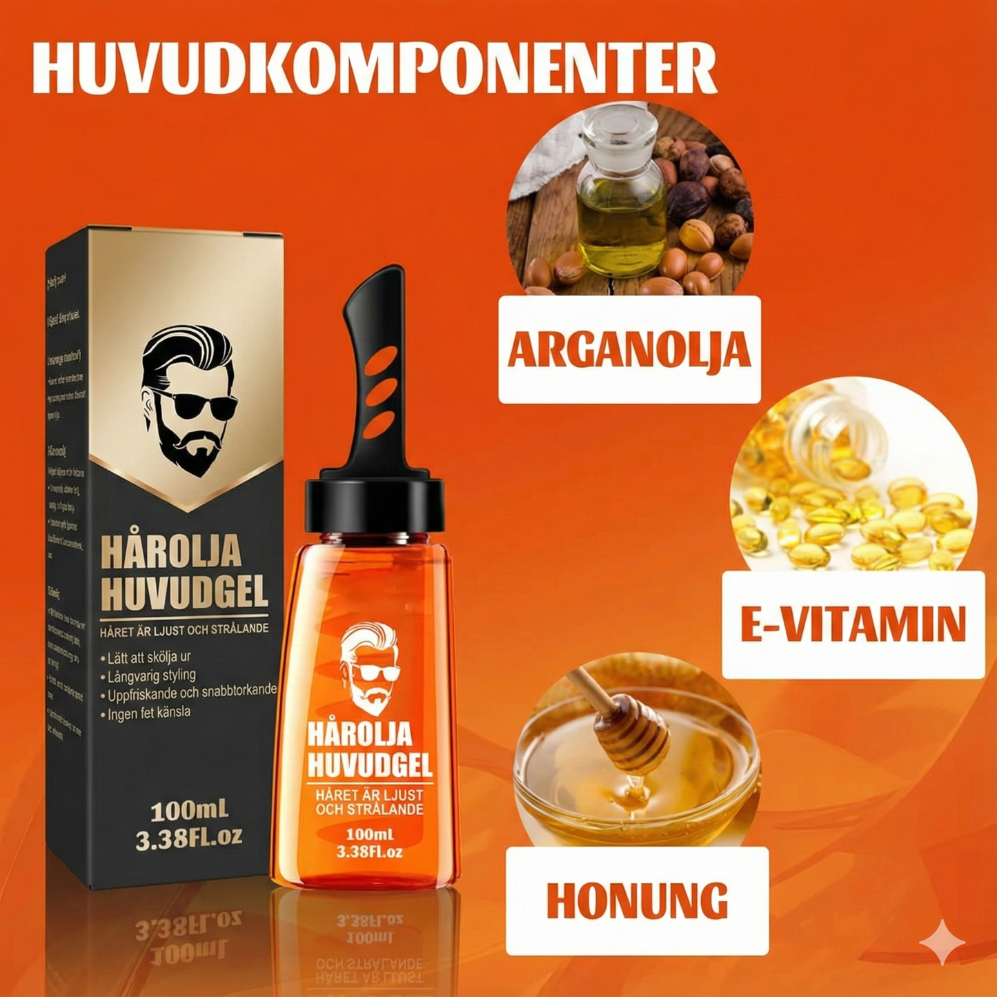 2-i-1 Hårvax med Inbyggd Kam & Arganolja