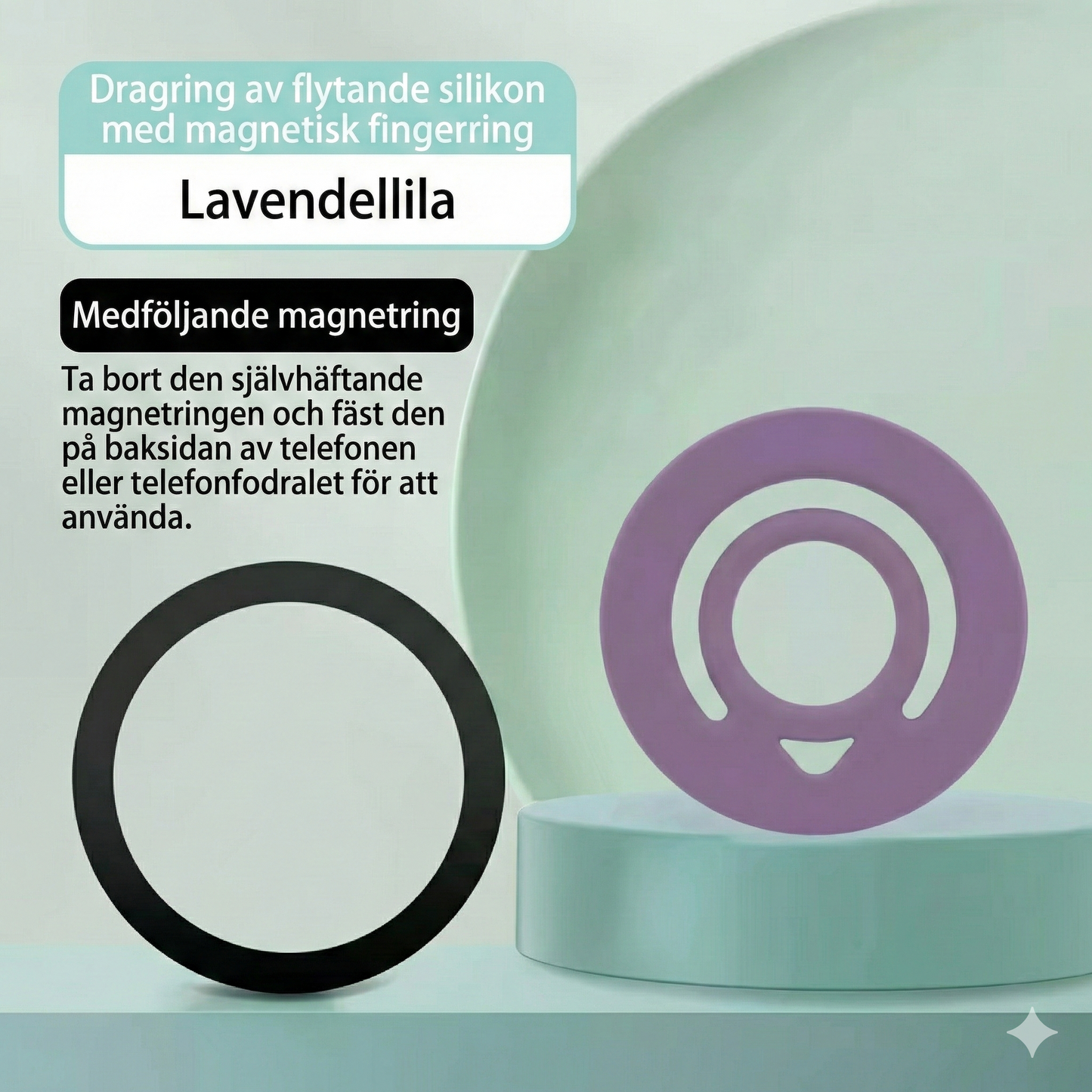 2-i-1 Magnetring & Hållare – Fäster på Metallytor