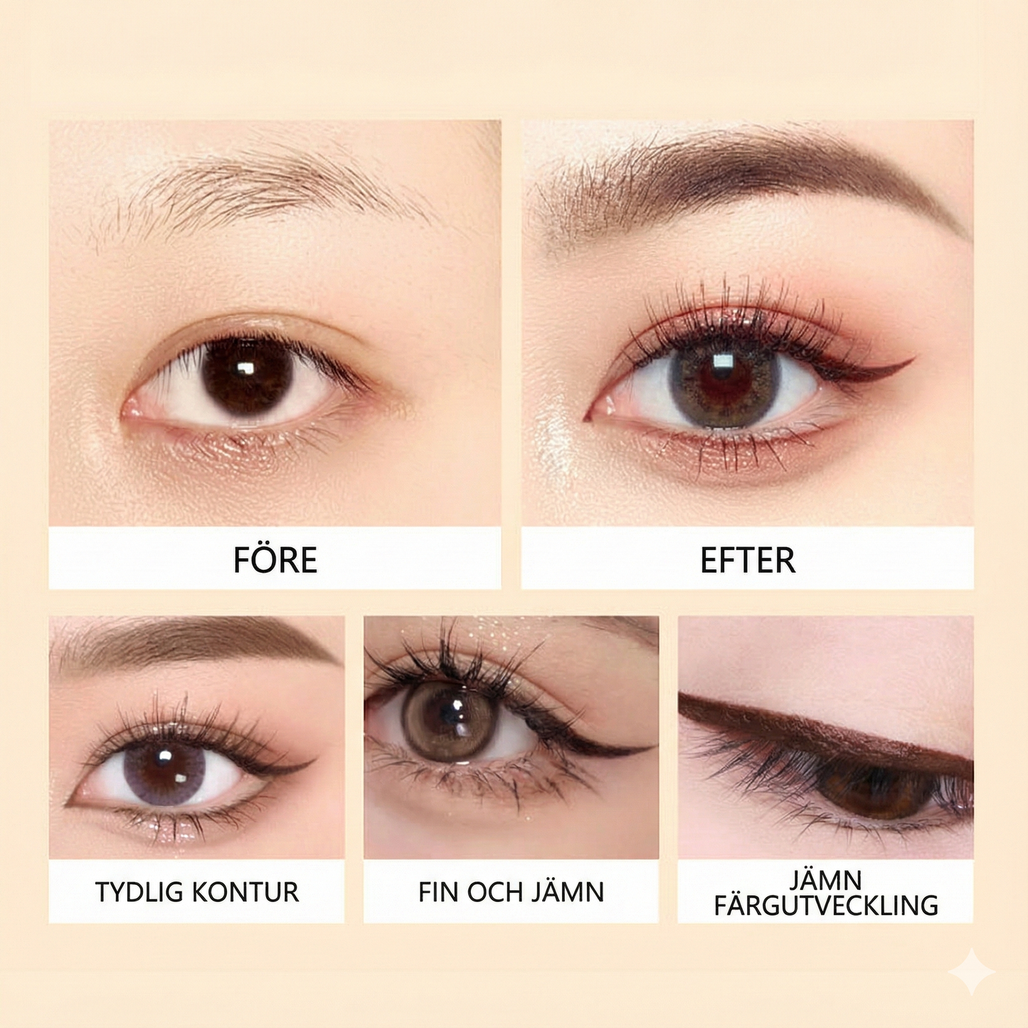 Vattenfast Gel-Eyeliner med 24H Hållbarhet