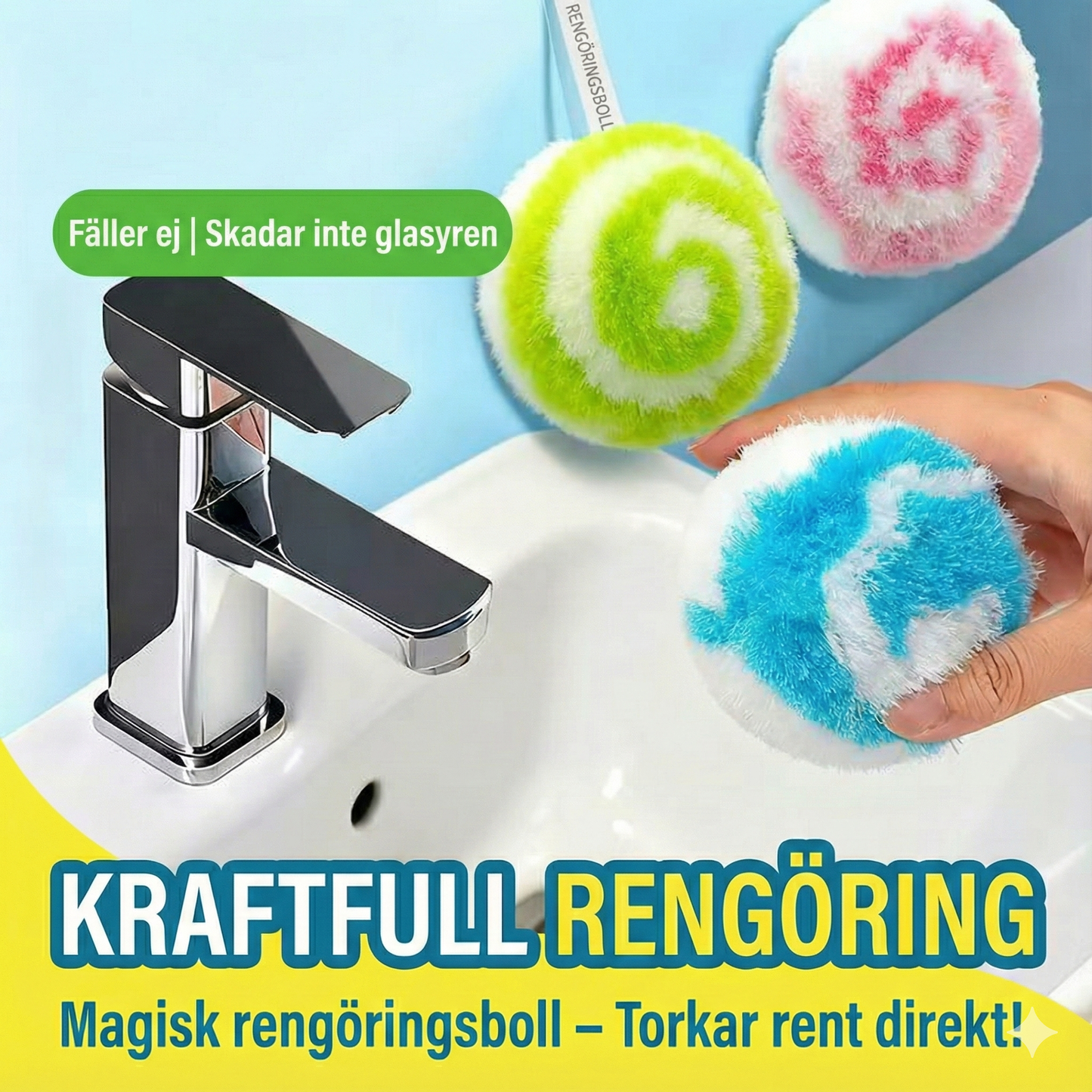 Rengöringsboll i Fiber för Badrum