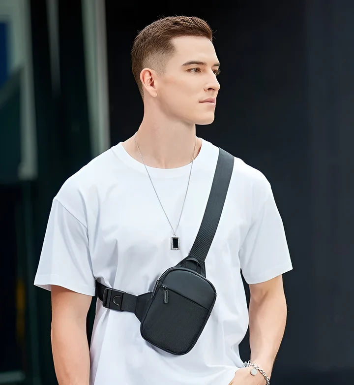 Justerbar Unisex Mini-Sling Bröstväska