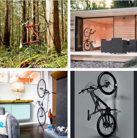 Väggmonterad cykelhållare för säker och stilren förvaring