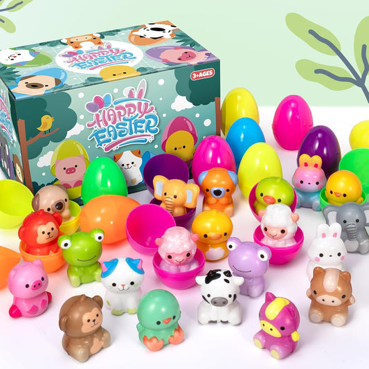 Färdigfyllda Påskägg med Söta Squishy-Överraskningar (12/24-Pack)
