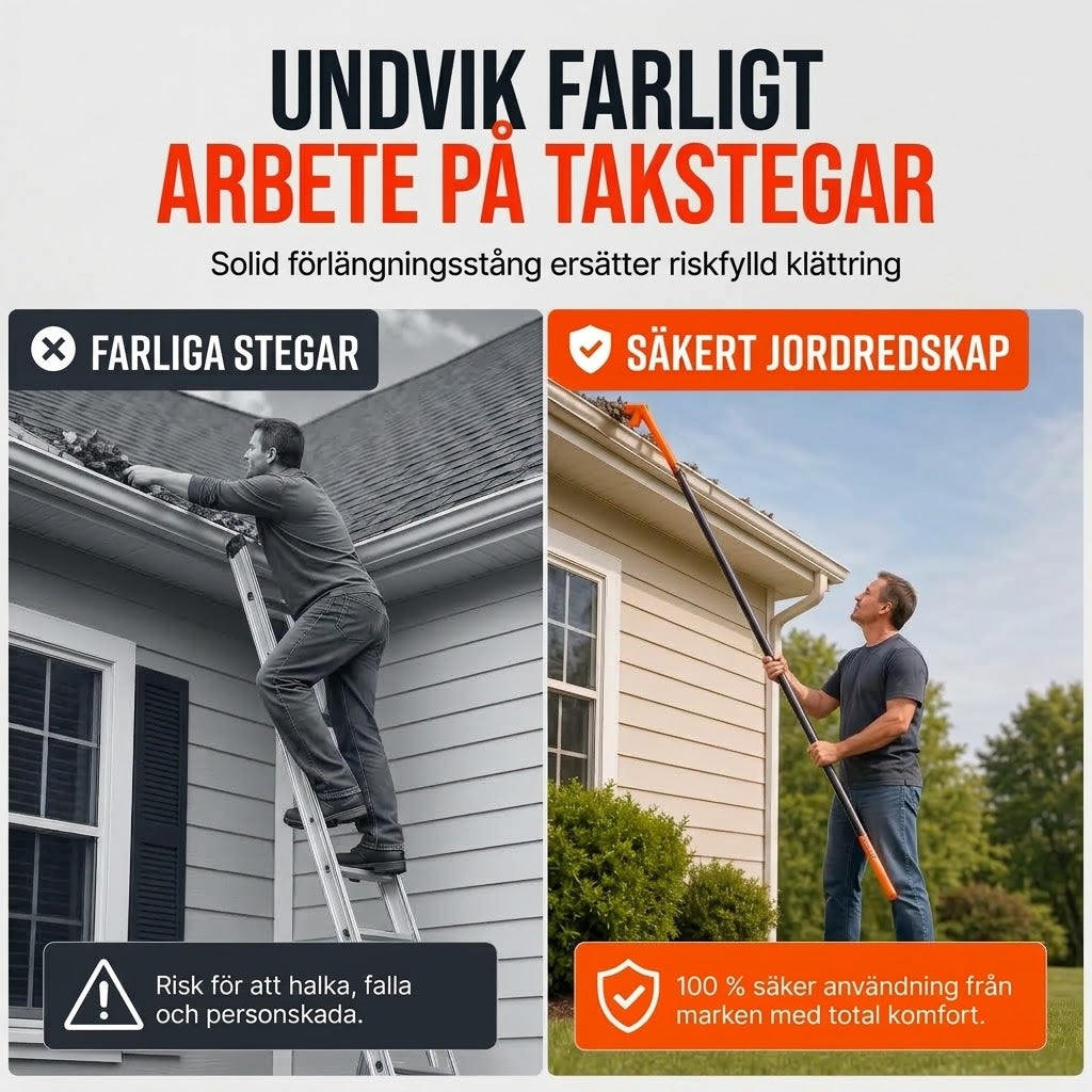 Justerbart Verktyg För Takrännor – Ta Bort Löv Och Smuts Enkelt Från Marken