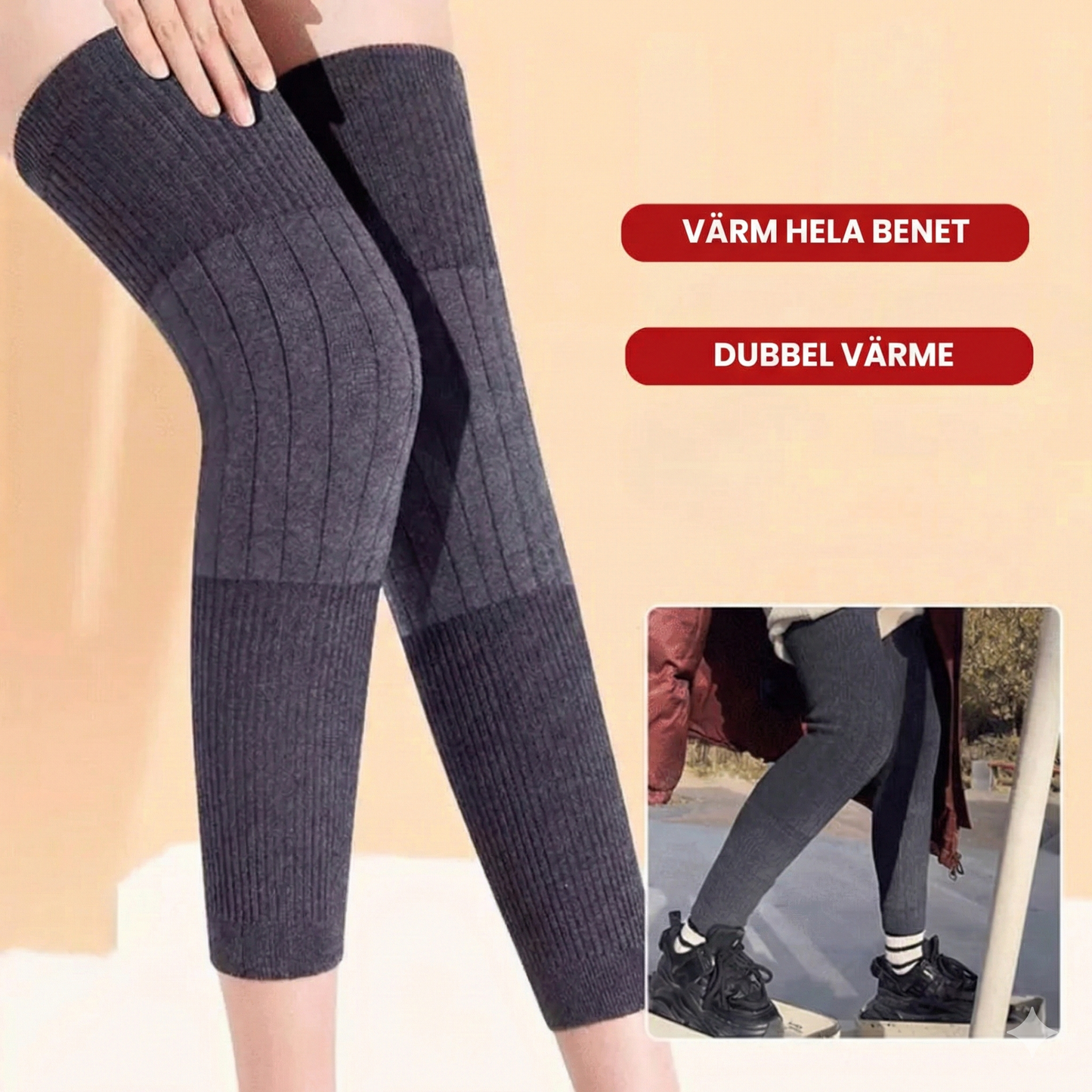 Elastiska Termiska Knäskydd – Stöd & Värme för Leder