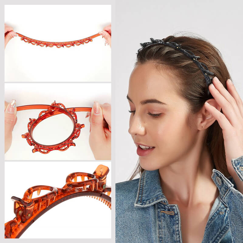 Flätat Diadem med Integrerade Hårspännen – För Enkel Styling