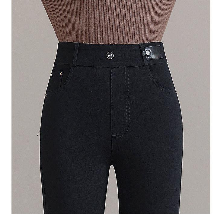 Varma Skinny-Jeans för Dam med Hög Midja & Stretch