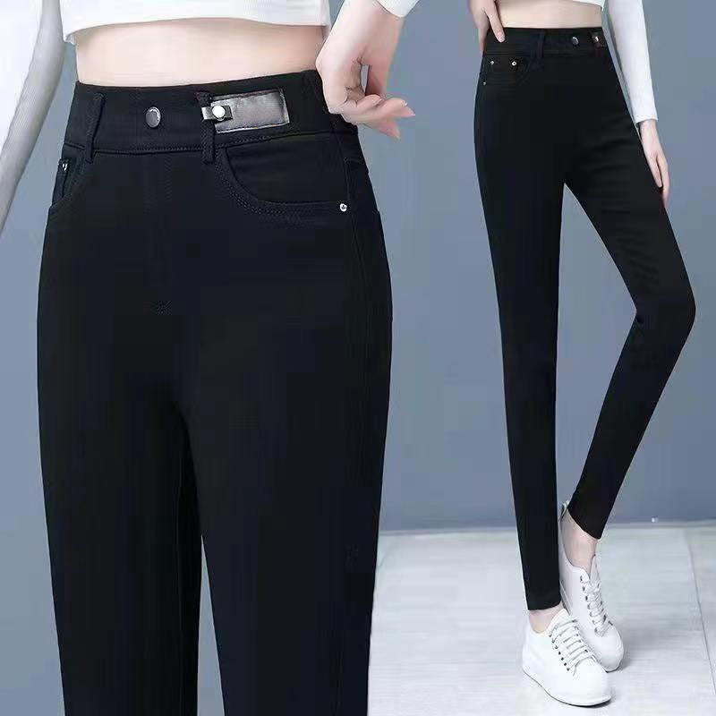 Varma Skinny-Jeans för Dam med Hög Midja & Stretch