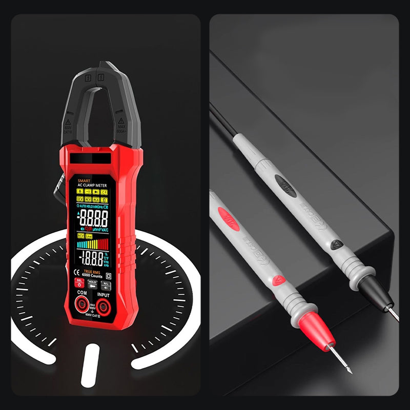 Digital Strömtång 600A med Multimeter – Mäter Ström, Spänning, Temperatur & NCV