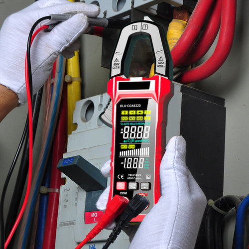 Digital Strömtång 600A med Multimeter – Mäter Ström, Spänning, Temperatur & NCV