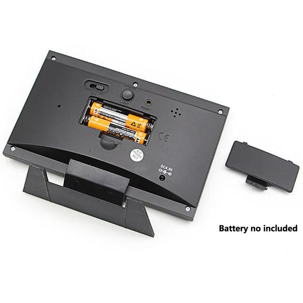 Digital väderstation med temperatur fuktighet och tidsvisning