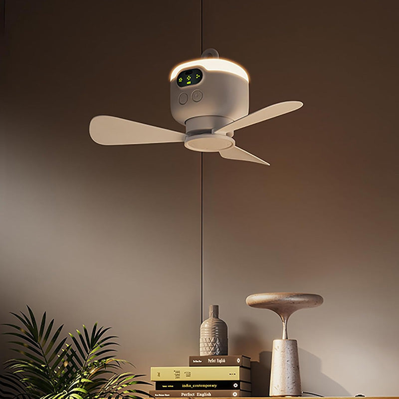 3-i-1 Batteridriven Takfläkt med LED – Ultratyst motor, timer & löstagbara vingar