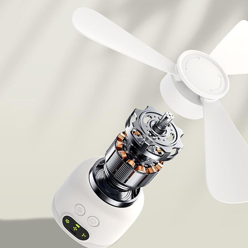 3-i-1 Batteridriven Takfläkt med LED – Ultratyst motor, timer & löstagbara vingar