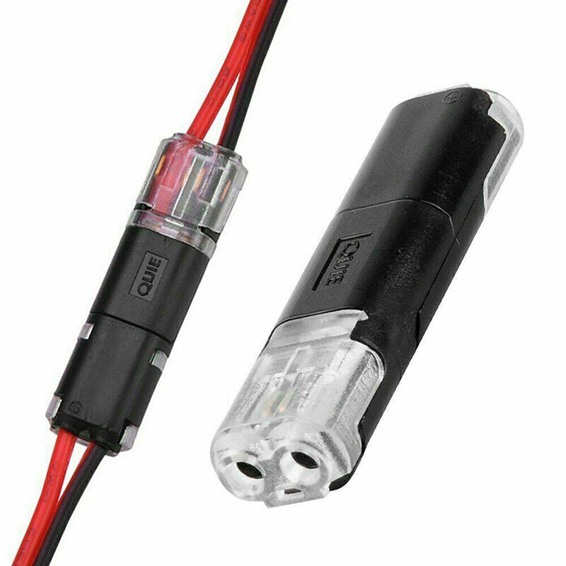 2-Polig Snabbkoppling för Kabel – Säkert Låsspänne & Återanvändbar