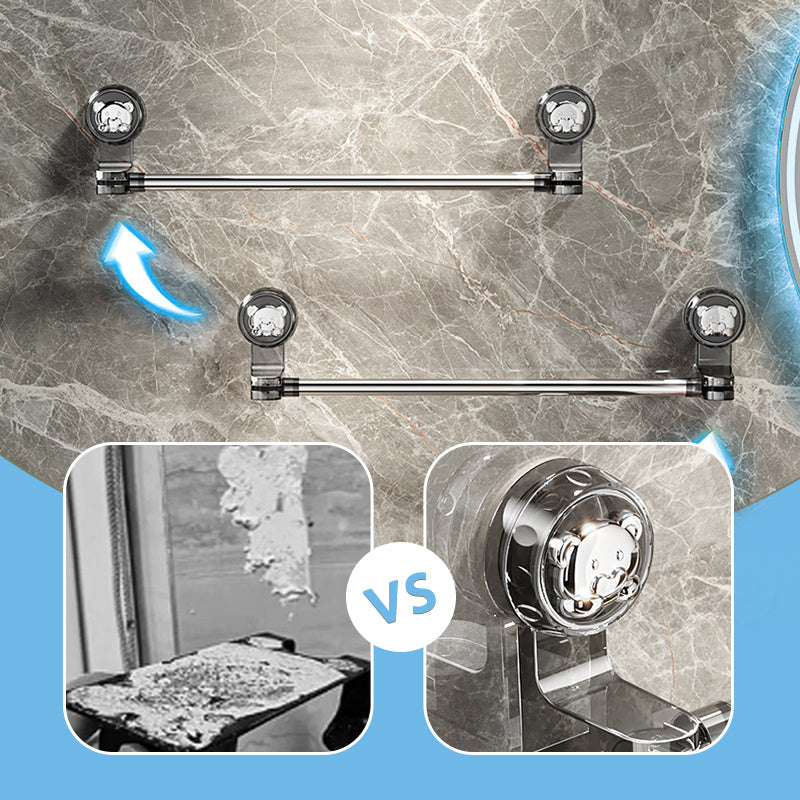 Multifunktionellt teleskopställ med sugkopp – 180° rotation, rostfritt stål